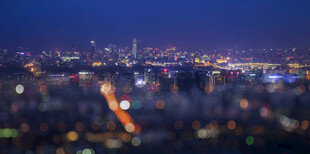 城市夜景璀璨灯光秀
