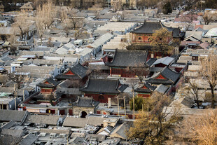 古村落建筑群俯瞰景观