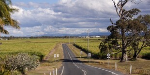 乡间公路延伸至远方