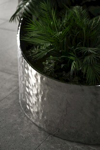 金属质感弧形绿植花盆