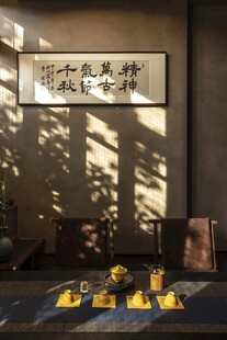 中式雅致茶室静谧一角