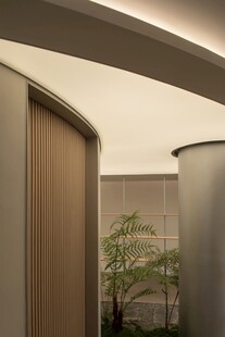 现代室内廊道绿植景观