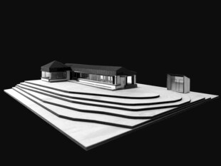黑白梯田建筑模型展示