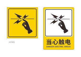 当心触电标识牌