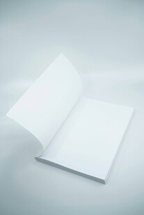 空白对折页纸张展示