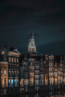 阿姆斯特丹夜景建筑风光