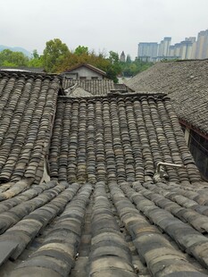 传统灰瓦屋顶风景