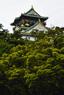 大阪城公园古建筑景观