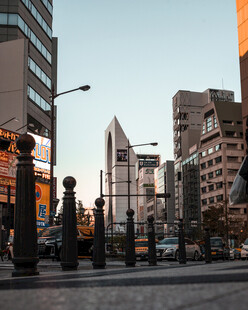 城市街道的现代建筑景观