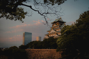 大阪城公园黄昏美景