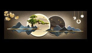 中式山水意境装饰画