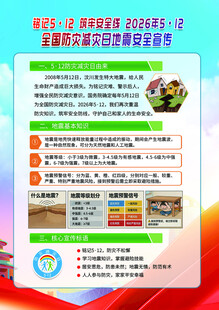 防灾减灾日地震安全宣传