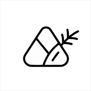 简约风三角寿司图标