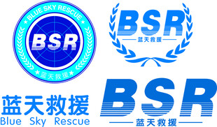 蓝天救援队标志展示