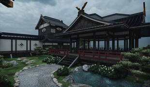 中式古典庭院建筑景观