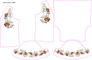 花卉图案服装裁剪设计图