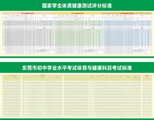 体育中考评分标准 