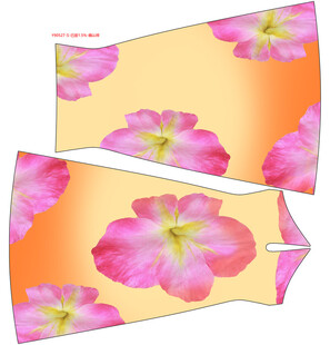 粉色花朵渐变图案布料