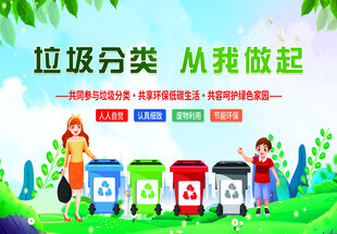 垃圾分类从我做起宣传图