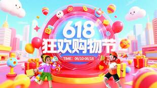 618狂欢购物节热闹场景