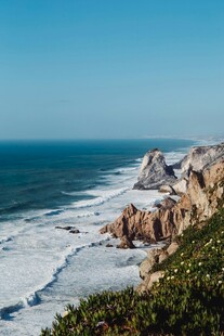 海岸风光海浪拍击