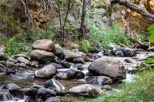 山间溪流与嶙
