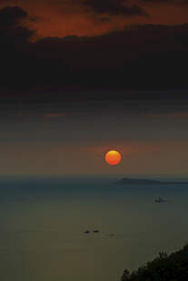 三亚鹿回头海上落日美景