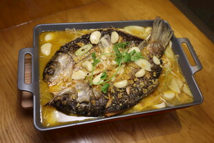 美味蒜蓉蒸双鱼