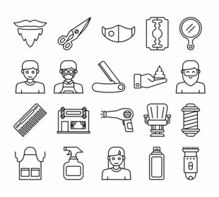 沙龙美发工具图标