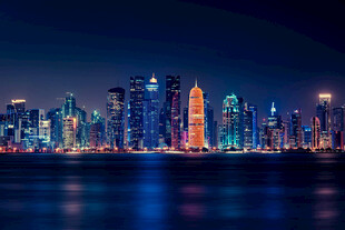 卡塔尔多哈夜景