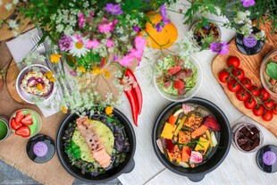 多彩美食摆盘