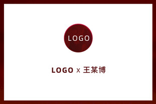 简约红色圆形LOGO设计