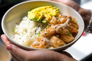 美味虾仁盖饭