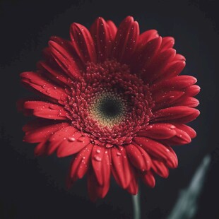 娇艳欲滴的红色非洲菊