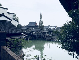 江南水乡古建筑风景图