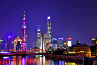 上海璀璨夜景繁华都市风貌