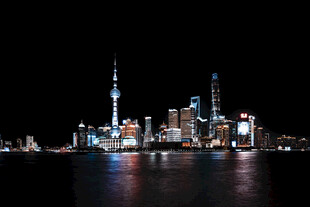 城市璀璨夜景灯火辉煌