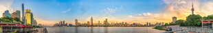 河畔城市风光美景
