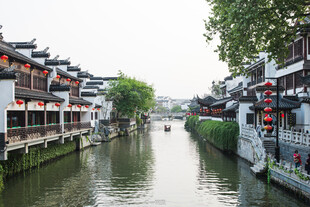 江南水乡古街河道景观