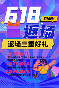 618返场促销优惠海报