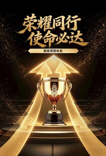 黑金荣誉海报