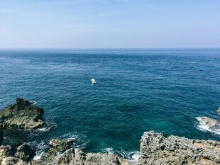 海边岩石与辽