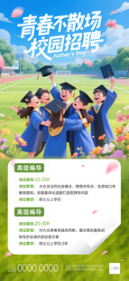 毕业生毕业季校园招聘海报