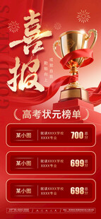 2026年高考高分榜单喜报海报