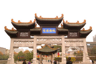中式古典牌坊建筑景观