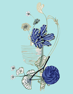 梦幻花卉插画艺术作品