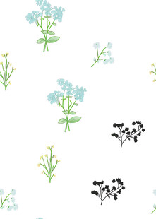清新手绘花卉图案背景