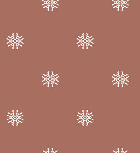 棕色底雪花简约图案