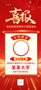 喜报高校录取通知书模板