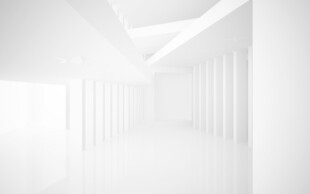 纯白极简空旷室内空间
